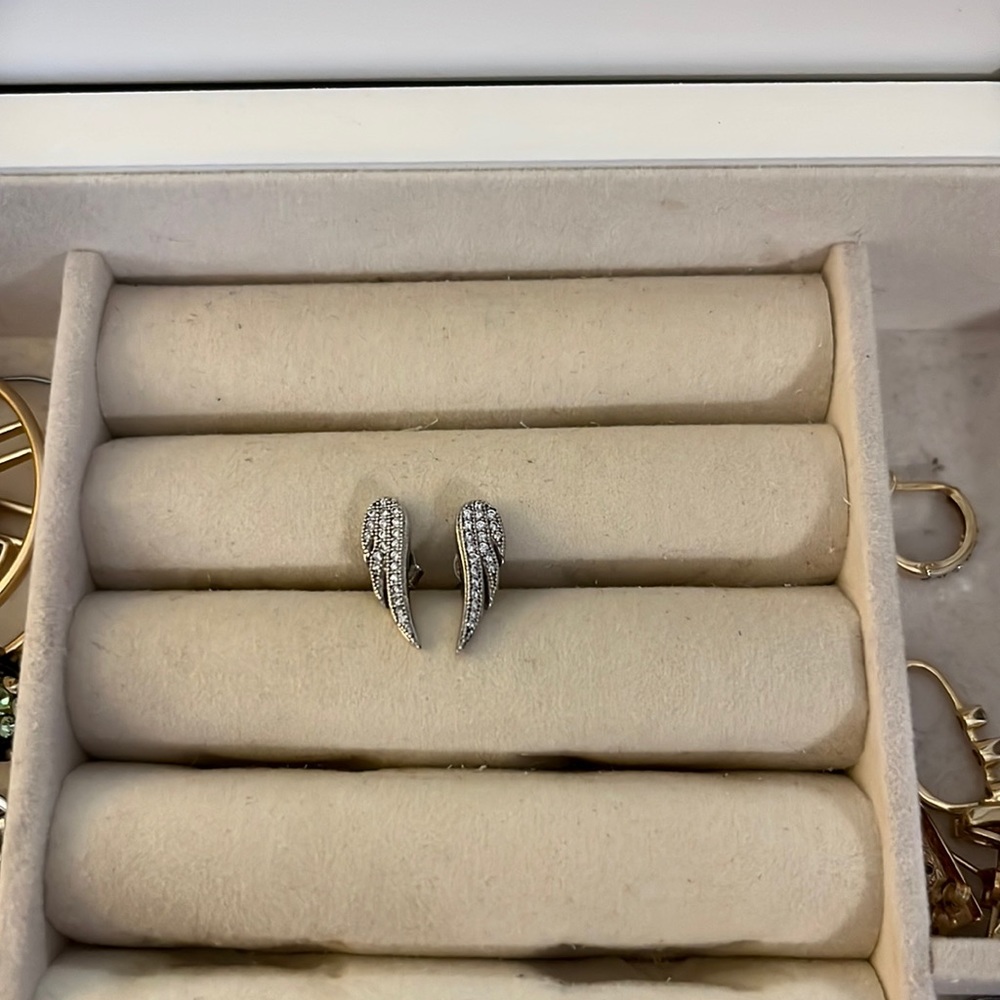 Sterling silver Angel wing earrings